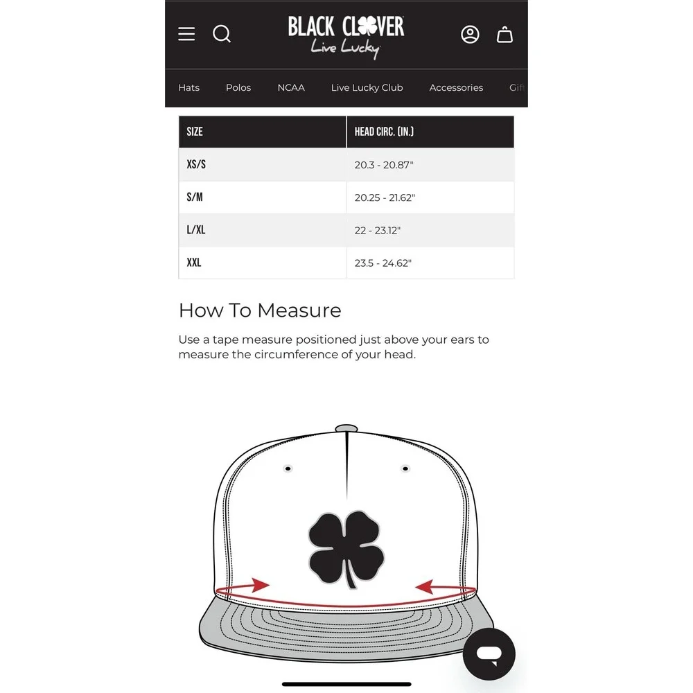 Vanderbilt Commodores Black Clover Live Lucky Memory Fit Hat L/XL White‎ New